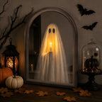 Halloween Ghost Light‑Up Arch Mirror Dual‑Mode Spooky Ghost Display for Halloween Party Decoration