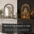 Halloween Ghost Light‑Up Arch Mirror Dual‑Mode Spooky Ghost Display for Halloween Party Decoration
