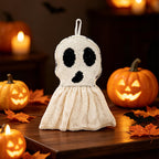 Halloween Ghost Plush Toys Set 2pcs Cute Spooky Ghost Decorative Cushions with Hanging Loops for Party Decor