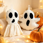 Halloween Ghost Plush Toys Set 2pcs Cute Spooky Ghost Decorative Cushions with Hanging Loops for Party Decor