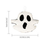 Halloween Ghost Plush Toys Set 2pcs Cute Spooky Ghost Decorative Cushions with Hanging Loops for Party Decor