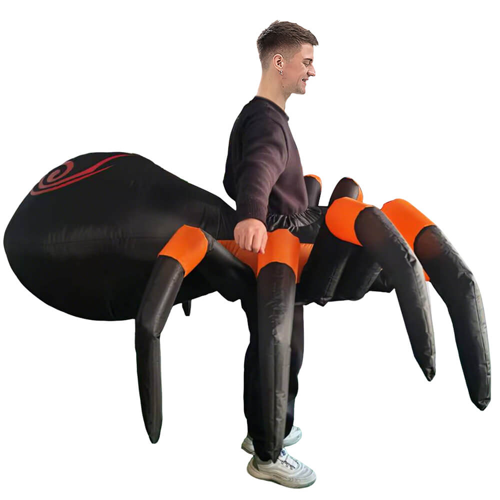 Halloween Inflatable Spider Costume Riding Blow up Cosplay for Adults and Kids