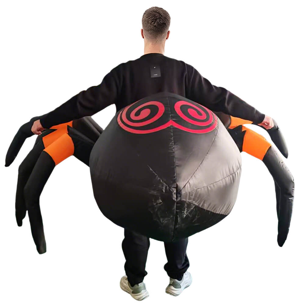 Halloween Inflatable Spider Costume Riding Blow up Cosplay for Adults and Kids