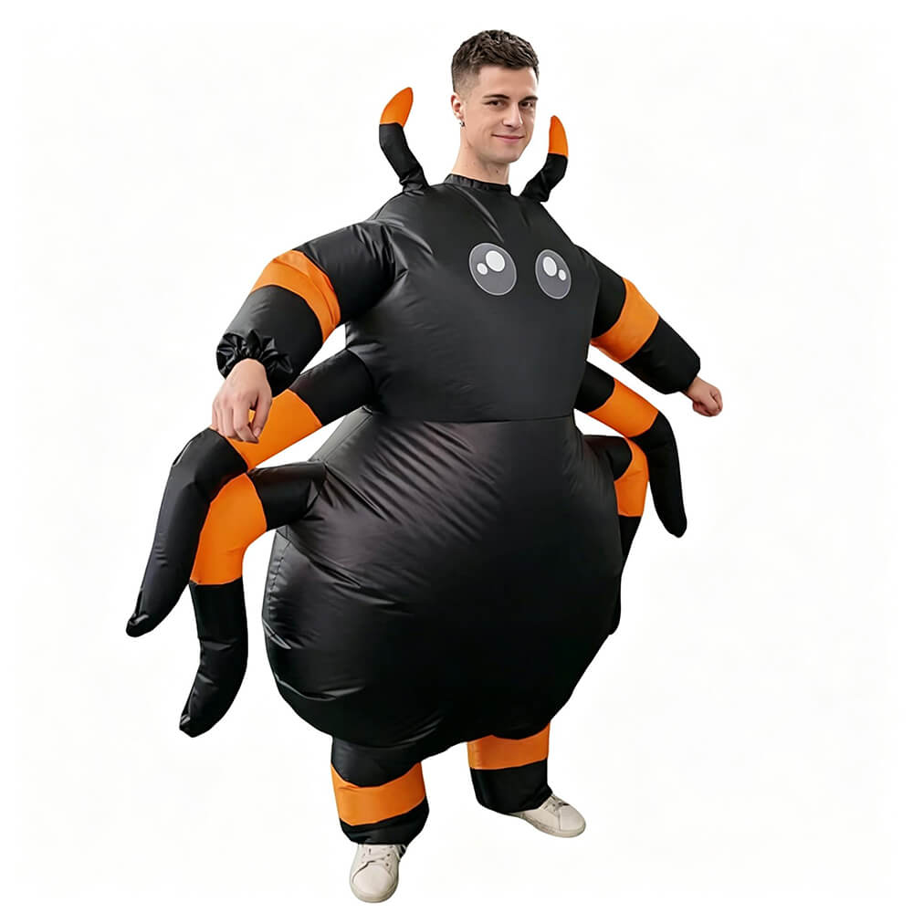 Halloween Inflatables Spider Costume Funny Blow up Cosplay Jumpsuit for Adult and Kids