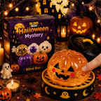 3.35'' Halloween Mystery Blind Box 5pcs Squishy Toy with Steamer Box Cute Squeeze Toys for Kids and Adults