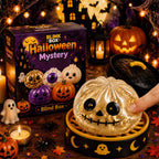 3.35'' Halloween Mystery Blind Box 5pcs Squishy Toy with Steamer Box Cute Squeeze Toys for Kids and Adults