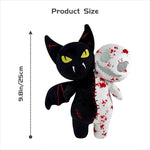 9.8'' Halloween Plush Toy Glow in the Dark Double Head Toy Luminous Pumpkin Skull Bat Ghost Toy