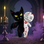 9.8'' Halloween Plush Toy Glow in the Dark Double Head Toy Luminous Pumpkin Skull Bat Ghost Toy