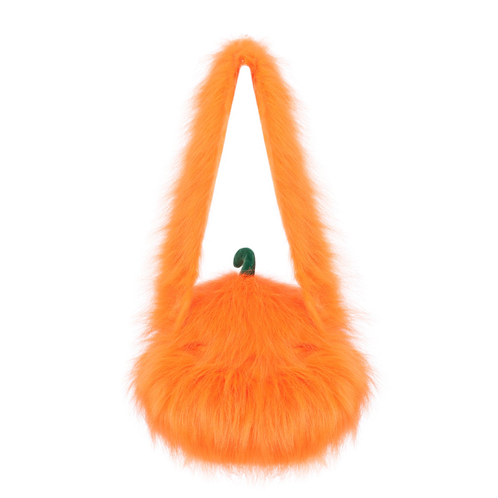 19.68'' Halloween Plush Toy Pumpkin Candy Bag Fluffy Plush Pumpkin Shoulder Handbag for Halloween Party Supplies