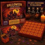 Halloween Puzzle Advent Calendar 1008pcs Haunted Castle Count‑Down Puzzle Gift Set With 30 Mini Blind Boxes