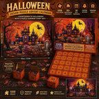 Halloween Puzzle Advent Calendar 1008pcs Haunted Castle Count‑Down Puzzle Gift Set With 30 Mini Blind Boxes