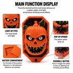 Halloween Scary Doorbell With Pop‑up Spider Flashing LED Eyes and Spooky Sound Effects for Home Decor