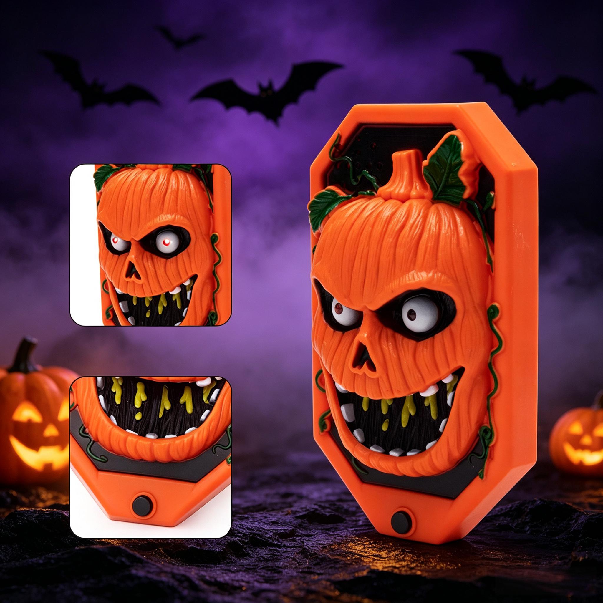 Halloween Scary Doorbell With Pop‑up Spider Flashing LED Eyes and Spooky Sound Effects for Home Decor
