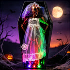 Halloween Skeleton Dancing Coffin Skeleton with Lights and Music for Halloween Decoration