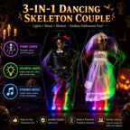 Halloween Skeleton Dancing Coffin Skeleton with Lights and Music for Halloween Decoration