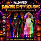 Halloween Skeleton Dancing Coffin Skeleton with Lights and Music for Halloween Decoration
