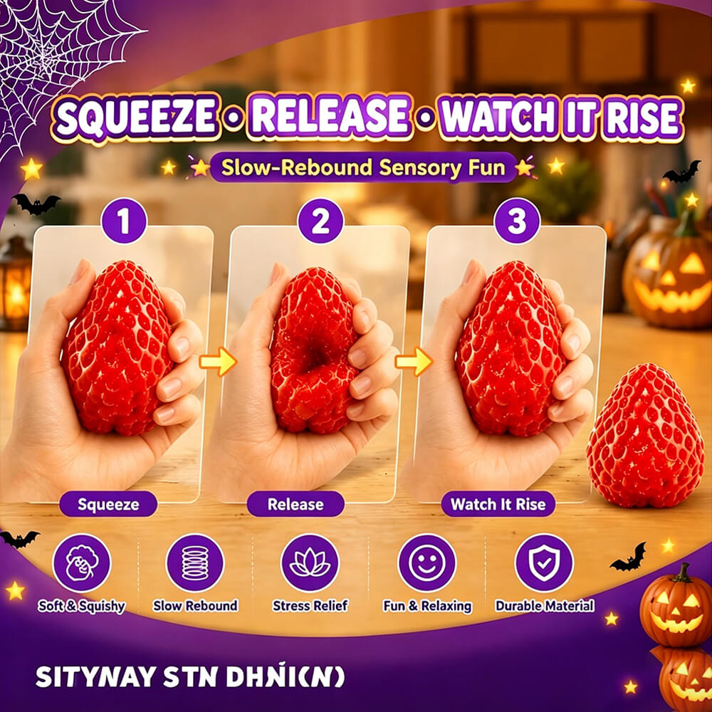 Halloween Squishies 8pcs Slow Rebound Squishy Toy Set Stress Relief Sensory Toys Gift Box for Kids and Adults