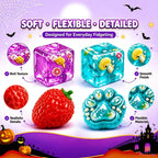 Halloween Squishies 8pcs Slow Rebound Squishy Toy Set Stress Relief Sensory Toys Gift Box for Kids and Adults