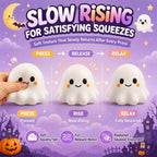 5.12'' Halloween Squishies Cute Ghost Squishy Toy Stress Relief Silicone Fidget Toy for Party Favors & Gifts