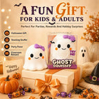 5.12'' Halloween Squishies Cute Ghost Squishy Toy Stress Relief Silicone Fidget Toy for Party Favors & Gifts