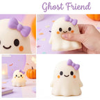 5.12'' Halloween Squishies Cute Ghost Squishy Toy Stress Relief Silicone Fidget Toy for Party Favors & Gifts