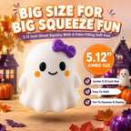 5.12'' Halloween Squishies Cute Ghost Squishy Toy Stress Relief Silicone Fidget Toy for Party Favors & Gifts