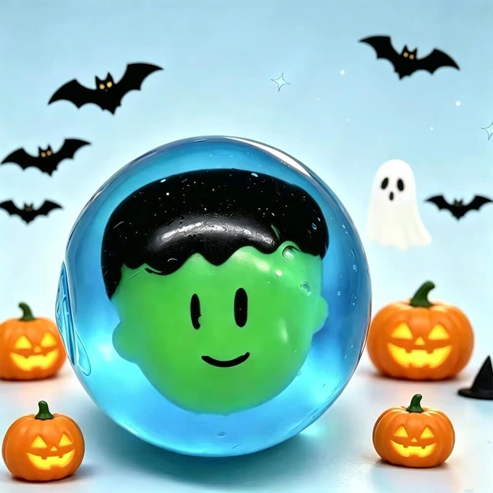 Halloween Squishies 2.17'' Cute Glow-in-the-dark Squishy Squeeze Stress Relief Toy for Kids and Adults
