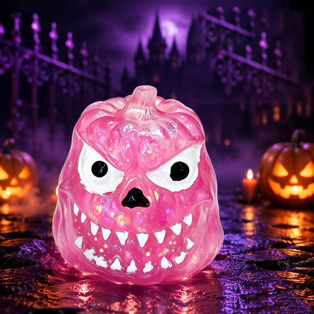 Halloween Squishies Glitter Clear Pumpkin Skull Slow Rebound Squishy Toy For Holiday Gifts