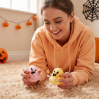 3.15'' Halloween Squishies Glitter Ghost Squishy Toy Relief Squeeze Toys For Kids and Adults