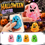 3.15'' Halloween Squishies Glitter Ghost Squishy Toy Relief Squeeze Toys For Kids 14+ and Adults