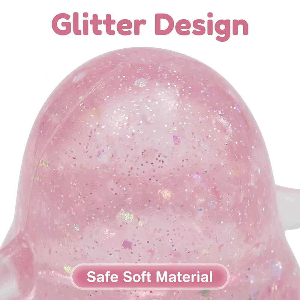 3.15'' Halloween Squishies Glitter Ghost Squishy Toy Relief Squeeze Toys For Kids and Adults