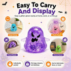 3.15'' Halloween Squishies Glitter Ghost Squishy Toy Relief Squeeze Toys For Kids and Adults
