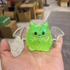 Halloween Squishies Glitter Squishy Toy Set Ghost Pumpkin Bat Transparent Squeeze Toys for Kids and Adults