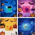 2.17'' Halloween Squishies 4pcs Transparent Glow-in-the-Dark Squishy Toy Squeeze Stress Relief Toy For Holiday Gift