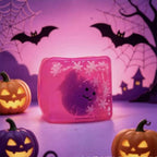 2.17'' Halloween Squishies 4pcs Transparent Glow-in-the-Dark Squishy Toy Squeeze Stress Relief Toy For Holiday Gift