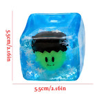 2.17'' Halloween Squishies 4pcs Transparent Glow-in-the-Dark Squishy Toy Squeeze Stress Relief Toy For Holiday Gift