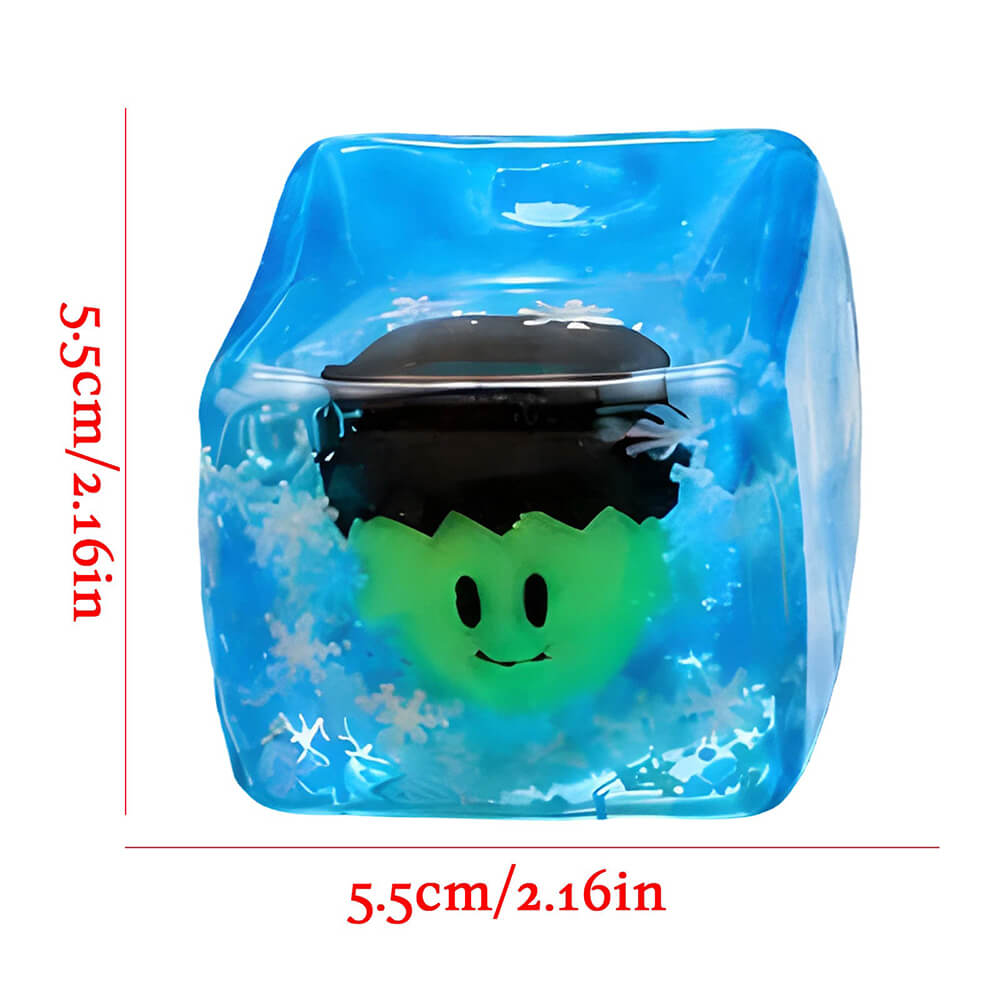 2.17'' Halloween Squishies 4pcs Transparent Glow-in-the-Dark Squishy Toy Squeeze Stress Relief Toy For Holiday Gift