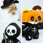 Halloween Stuffed Animals Set Ghost Skeleton Bat Pumpkin Soft Plush Toy for Holiday Decor and Gifts