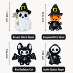 Halloween Stuffed Animals Set Ghost Skeleton Bat Pumpkin Soft Plush Toy for Holiday Decor and Gifts