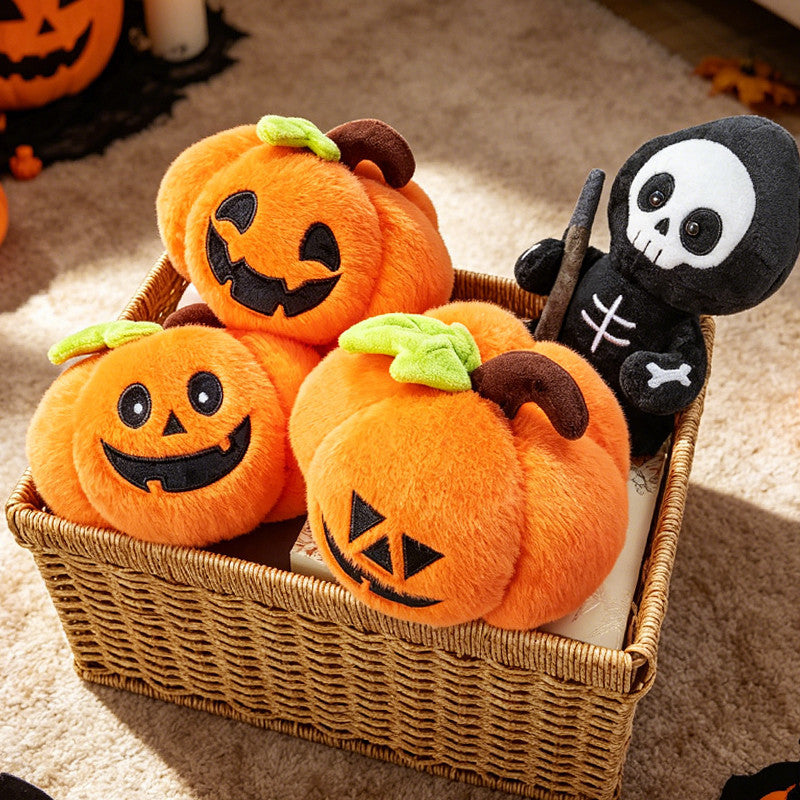 Halloween Stuffed Animals Set Ghost Skeleton Bat Pumpkin Soft Plush Toy for Holiday Decor and Gifts
