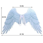 Emily Cosplay Costume Seraphim Dress Outfit Halloween Angel Halo Wing Women Fancy Uniform