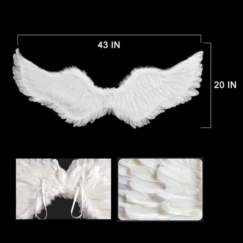 Emily Angel Costume Seraphim Emily Cosplay Dress with Halo and Wing Full Set