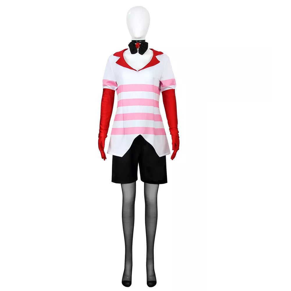 Angel Dust Costume Angel Striped Sweatshirt Shorts Gloves Full Set for Adult