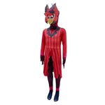 Kids Hazbin Hotel Costume Alastor Cosplay Jumpsuit with Helmet 2PCS The Radio Demon Outfit for Halloween