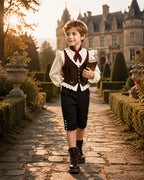 I Am Frankelda Herneval Costume Gothic Monster Prince White Ruffle Shirt Vest Pants Full Outfit for Boys Mens Halloween Carnival