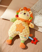 Infant Dino Comfort Doll Toy with Soothing Teether Toddler Security Plush Dino Soft Sleeping Toy