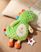Infant Dino Comfort Doll Toy with Soothing Teether Toddler Security Plush Dino Soft Sleeping Toy