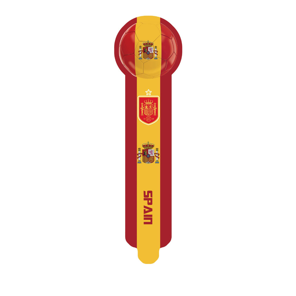 Spain Soccer Jersey Red Football Uniform with Elastic Haedband Inflatable Cheer Sticks for Match Day
