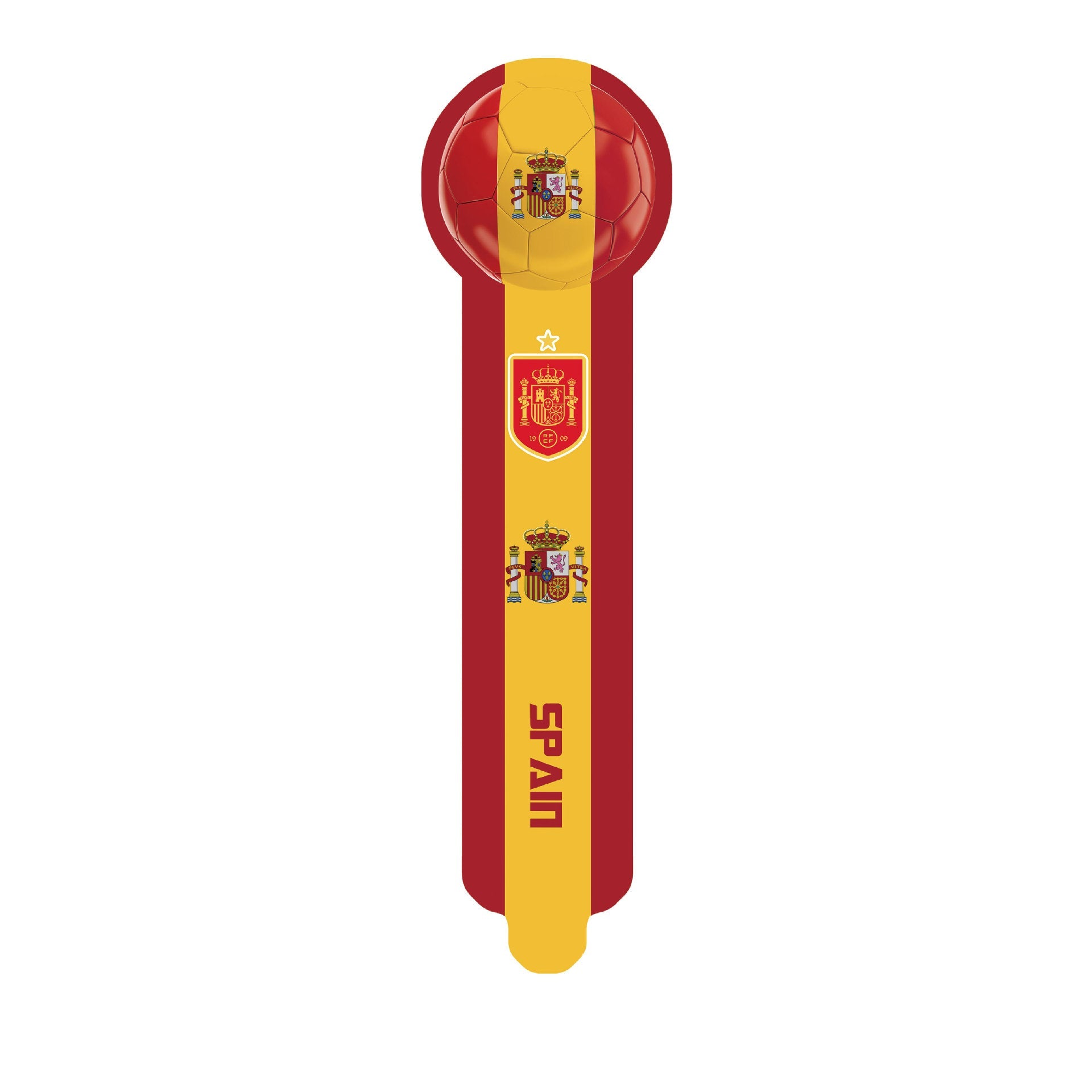 Spain Soccer Jersey Red Football Uniform with Elastic Haedband Inflatable Cheer Sticks for Match Day