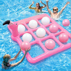 Inflatable Pool Float Game Set Interactive Tic-Tac-Toe Floating Water Toy with 10 Balls for Kids and Adults